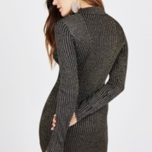 BCBG Sparkle Rib Sweater Dress - Picture 4 of 4